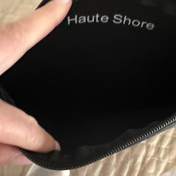 HAUTE SHORE Black Clutch with Red and Green Accents - Picture 2 of 3